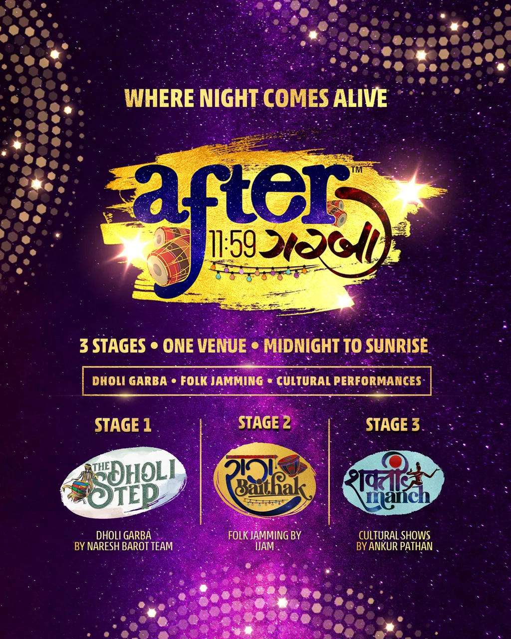 After 11:59 Garba poster